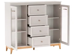Vitrineskap|Skap-Zeylor Vitrineskap 142 cm beige