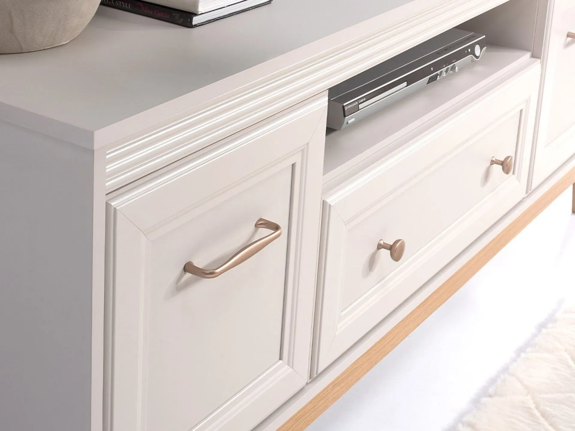 Vitrineskap|Skap-Zeylor Vitrineskap 193 cm med Belysning beige