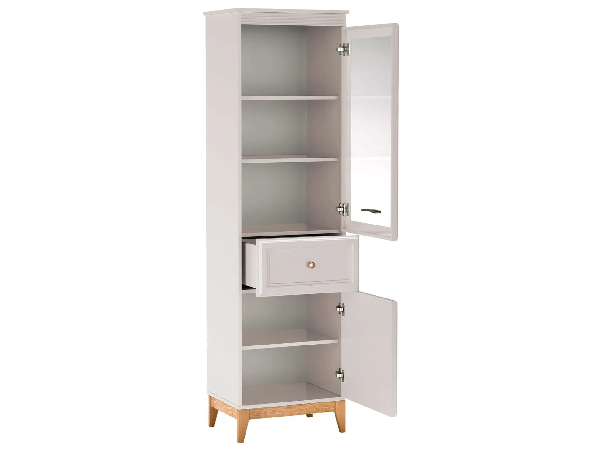Vitrineskap|Skap-Zeylor Vitrineskap 193 cm med Belysning beige