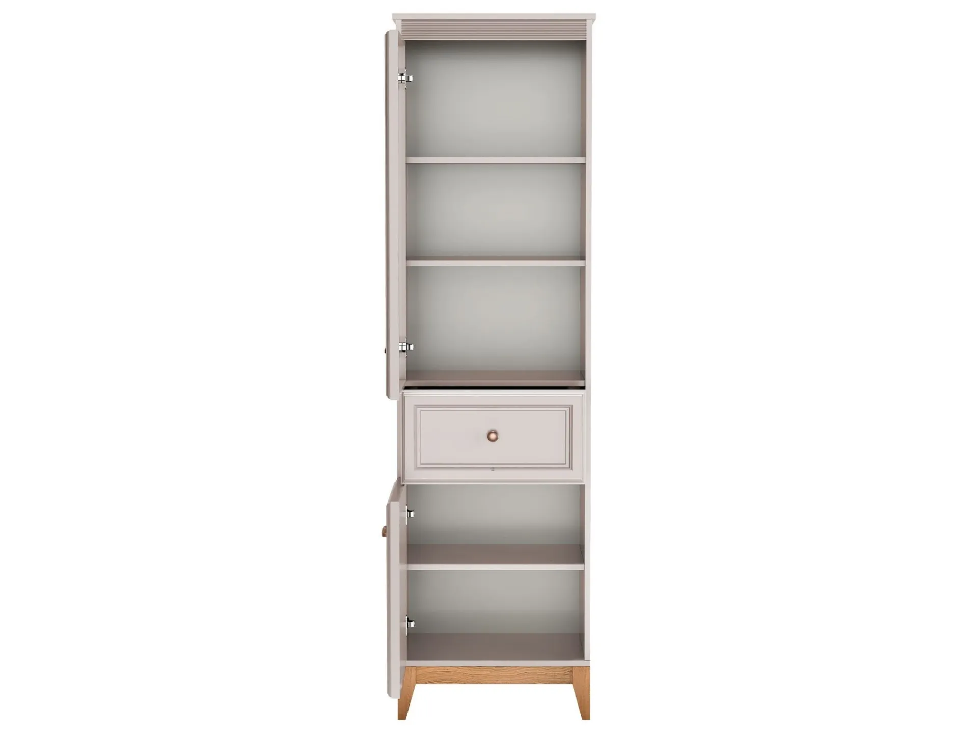 Vitrineskap|Skap-Zeylor Vitrineskap 193 cm med Belysning beige