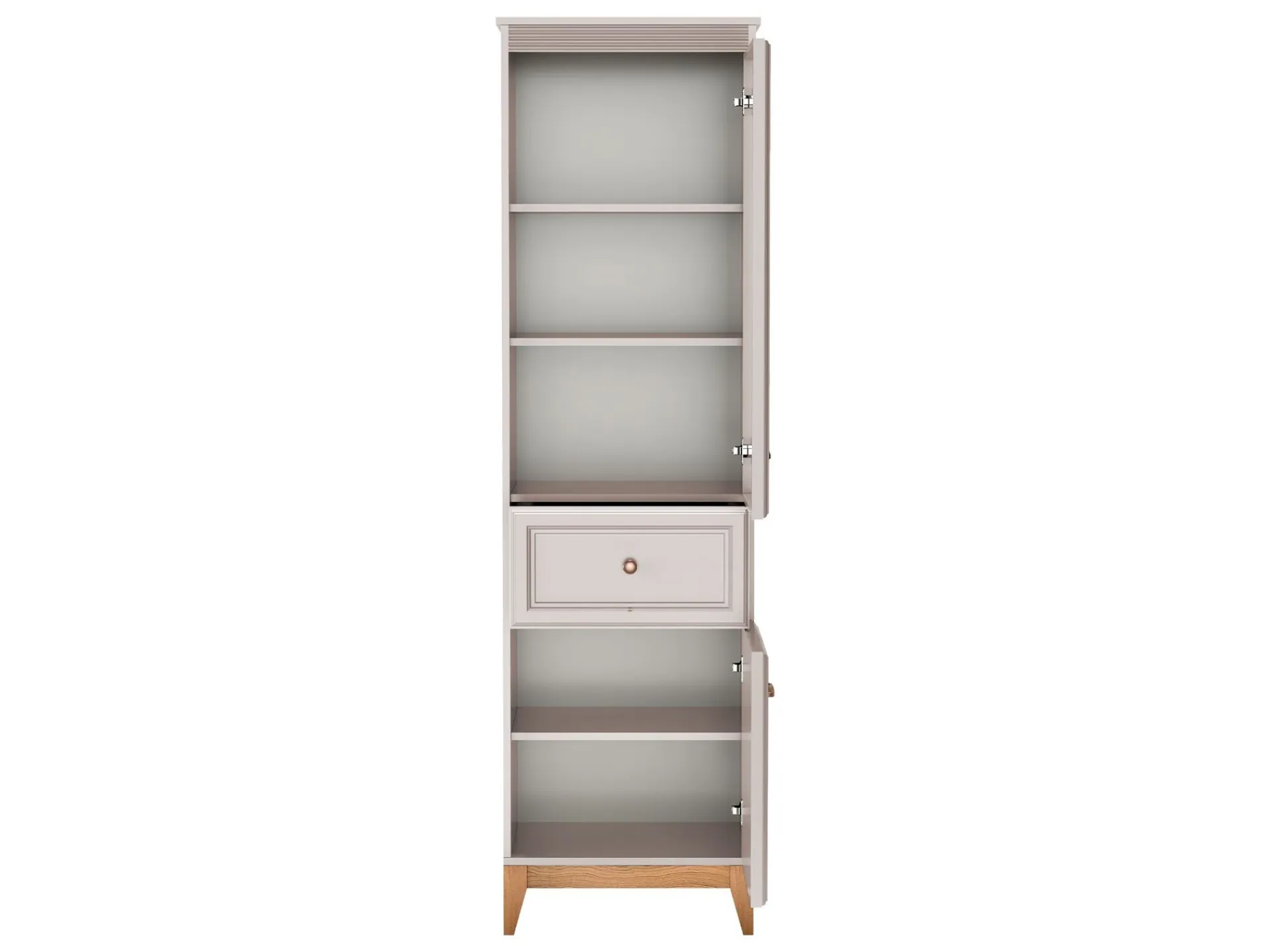 Vitrineskap|Skap-Zeylor Vitrineskap 193 cm med Belysning beige