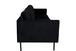 Venture Home Velour Sofa & Fløyel Sofa-Zoom 3-seter Sofa Fløyel Svart