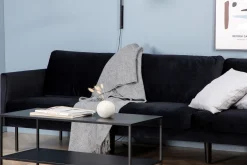 Venture Home Velour Sofa & Fløyel Sofa-Zoom 3-seter Sofa Fløyel Svart