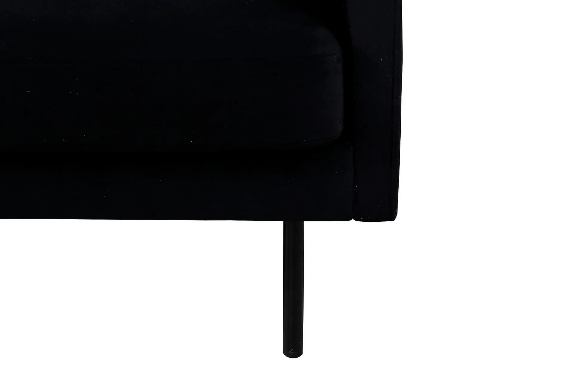 Venture Home Velour Sofa & Fløyel Sofa-Zoom 3-seters Sofa Svart