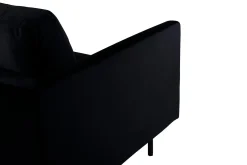 Venture Home Velour Sofa & Fløyel Sofa-Zoom 3-seters Sofa Svart