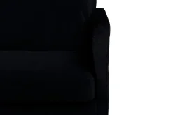 Venture Home Velour Sofa & Fløyel Sofa-Zoom 3-seters Sofa Svart