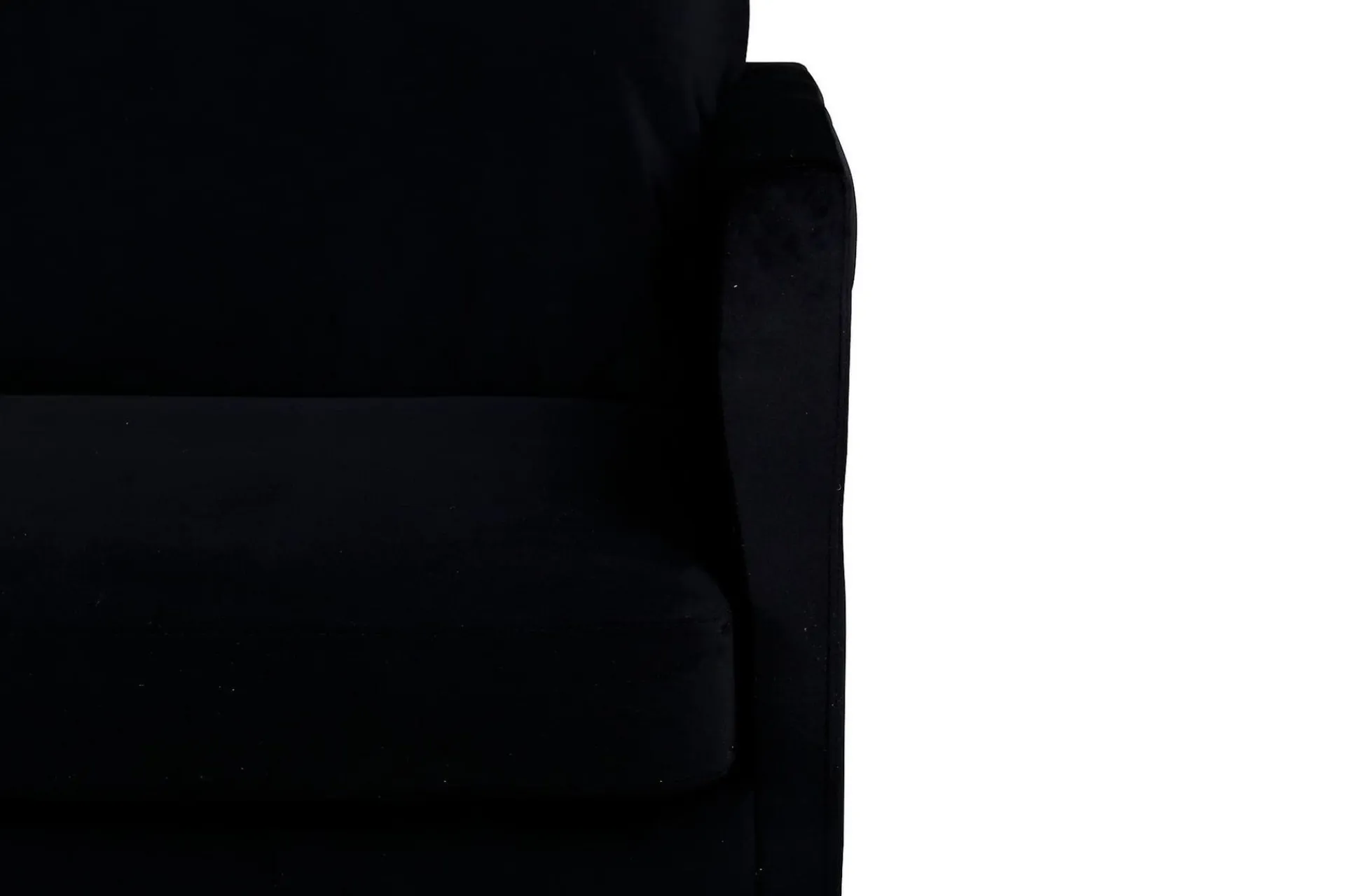 Venture Home Velour Sofa & Fløyel Sofa-Zoom 3-seters Sofa Svart