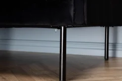 Venture Home Velour Sofa & Fløyel Sofa-Zoom 3-seters Sofa Svart
