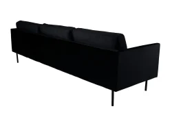 Venture Home Velour Sofa & Fløyel Sofa-Zoom 3-seters Sofa Svart