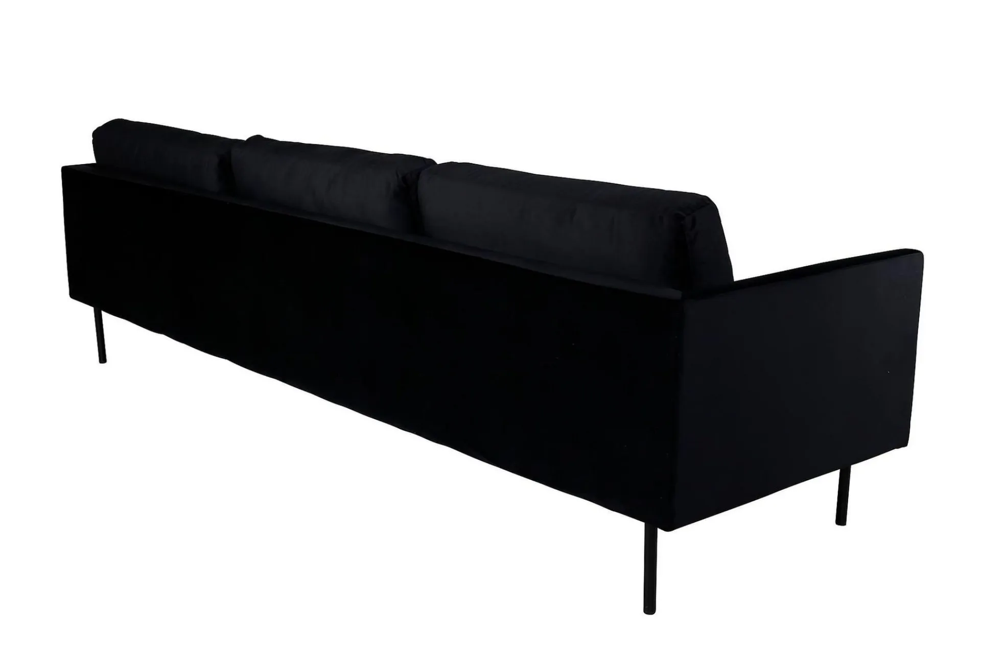Venture Home Velour Sofa & Fløyel Sofa-Zoom 3-seters Sofa Svart