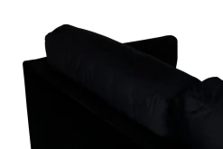 Venture Home Velour Sofa & Fløyel Sofa-Zoom 3-seters Sofa Svart