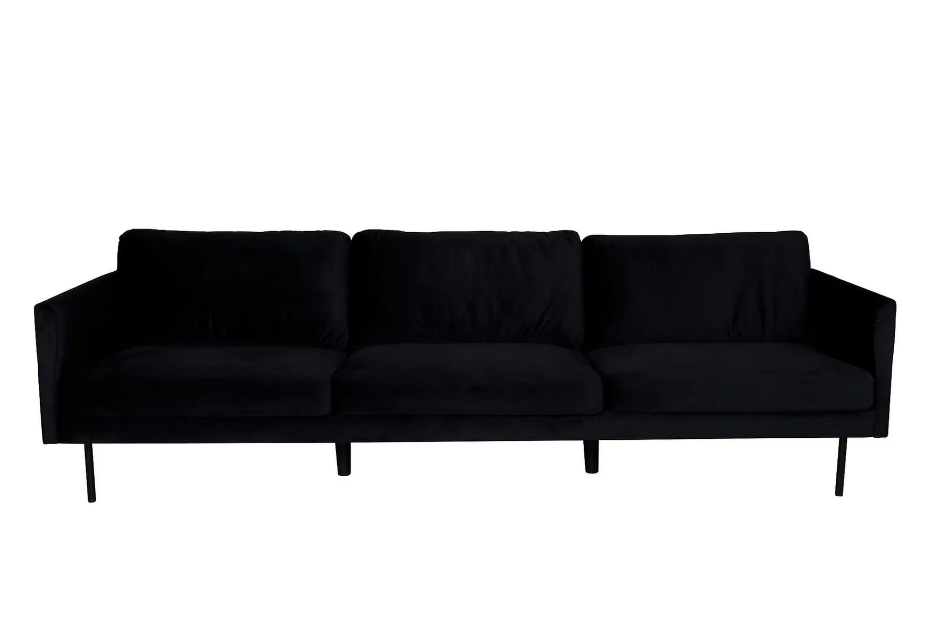 Venture Home Velour Sofa & Fløyel Sofa-Zoom 3-seters Sofa Svart