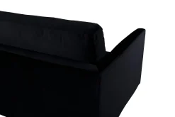 Venture Home Velour Sofa & Fløyel Sofa-Zoom 3-seters Sofa Svart