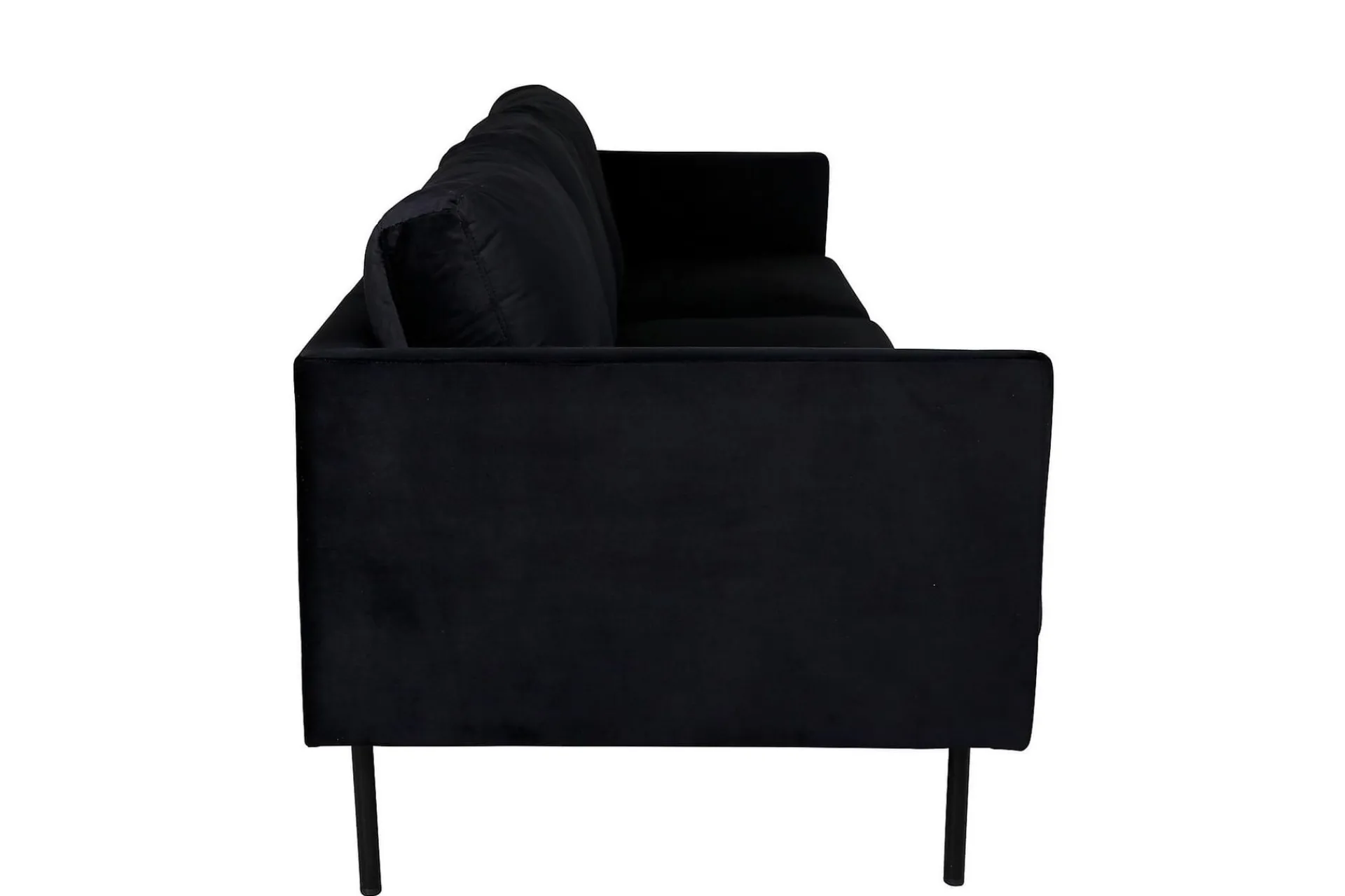 Venture Home Velour Sofa & Fløyel Sofa-Zoom 3-seters Sofa Svart