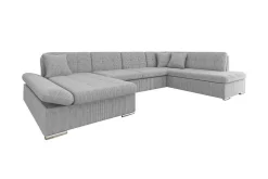 Sovesofaer-Zumar 4-sits Hörnbäddsoffa Ljusgrå