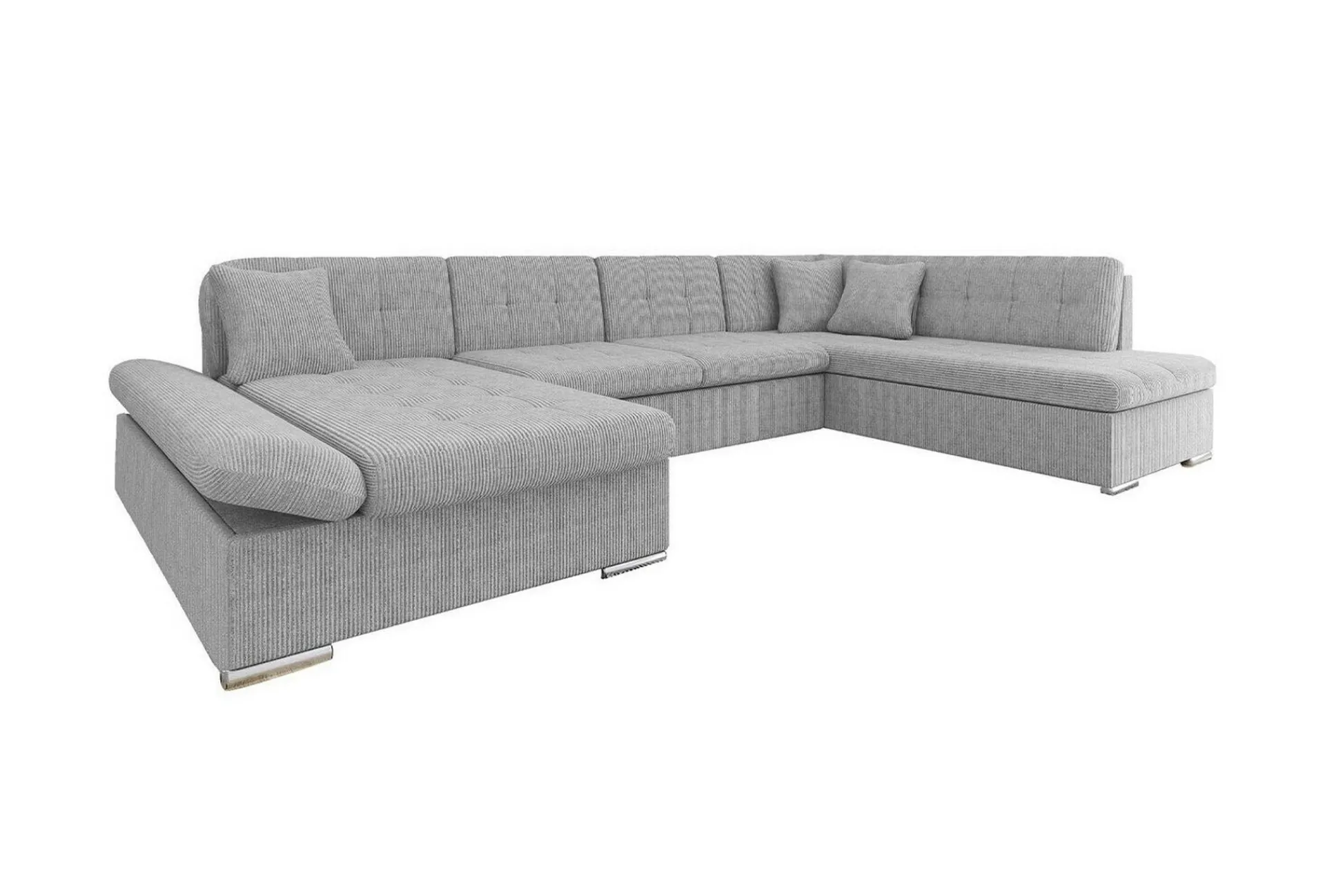 Sovesofaer-Zumar 4-sits Hörnbäddsoffa Ljusgrå