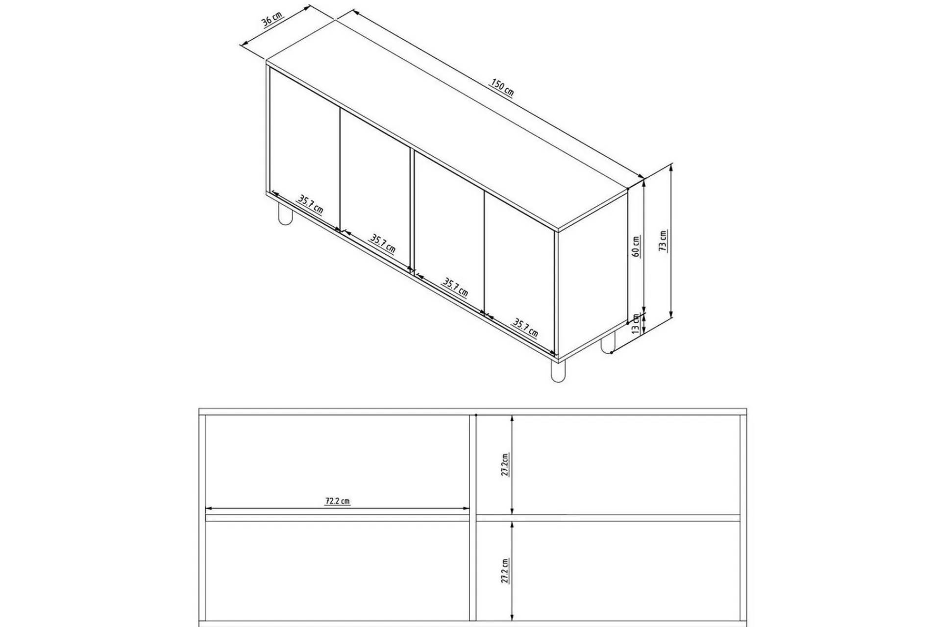 Zyric Konsollbord 150 cm